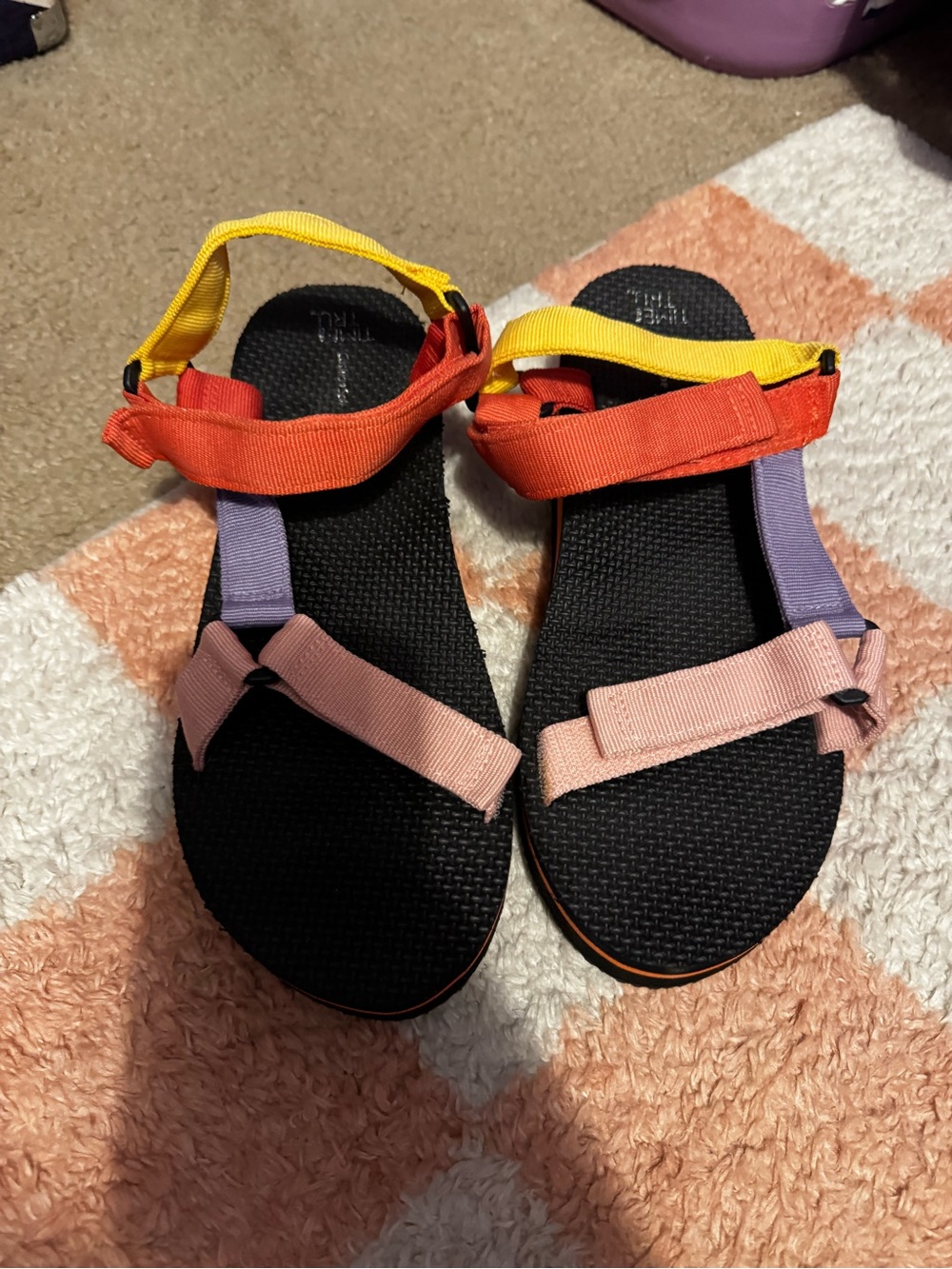Time and Tru Colorblock Platform Sandal NWOT***